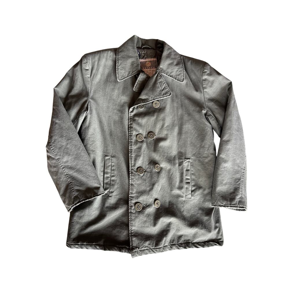 Rothco USN Issue Olive Green Large Button Up Peacoat